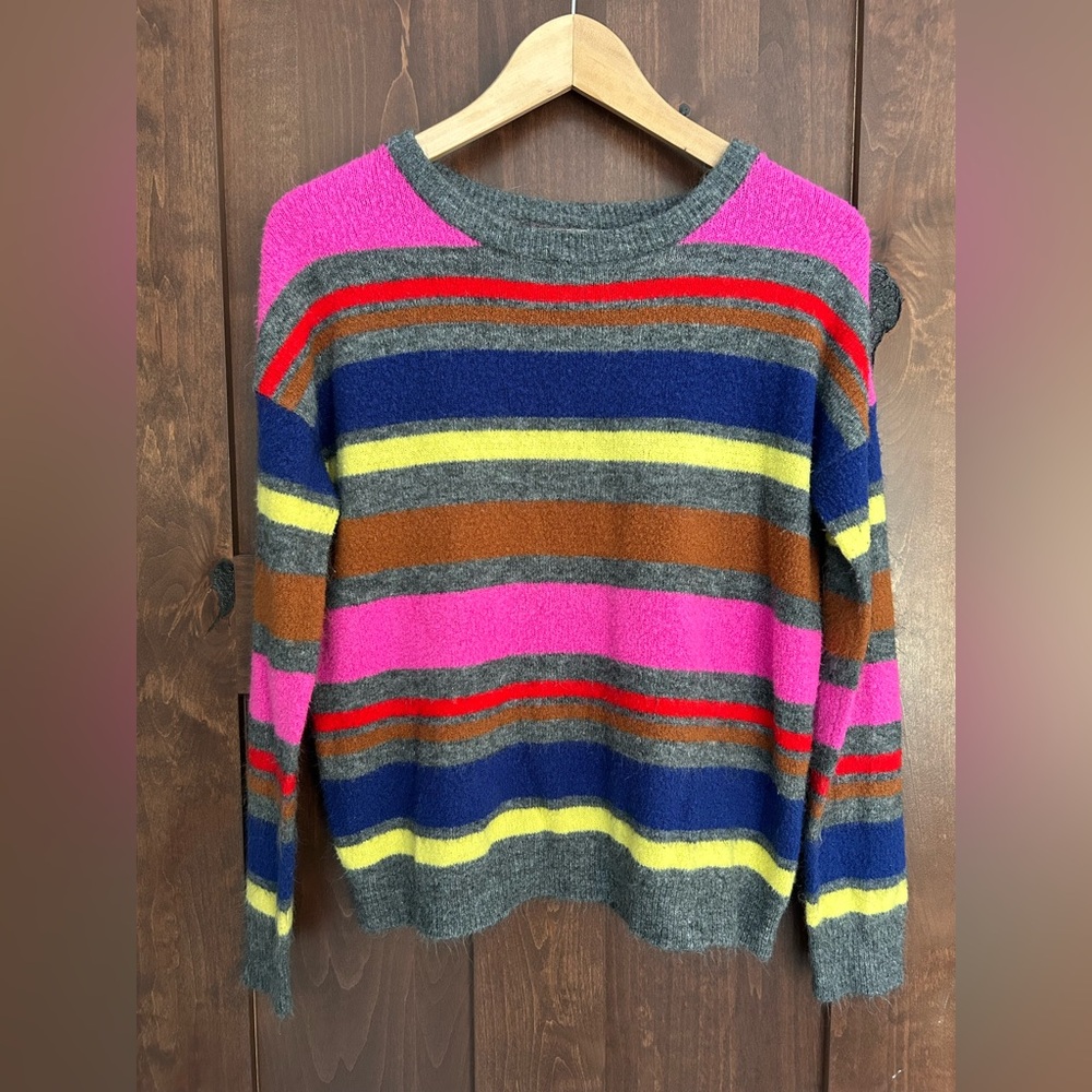 Stitches and Stripes Multi-Colored Striped Sweater, Women's Size S
